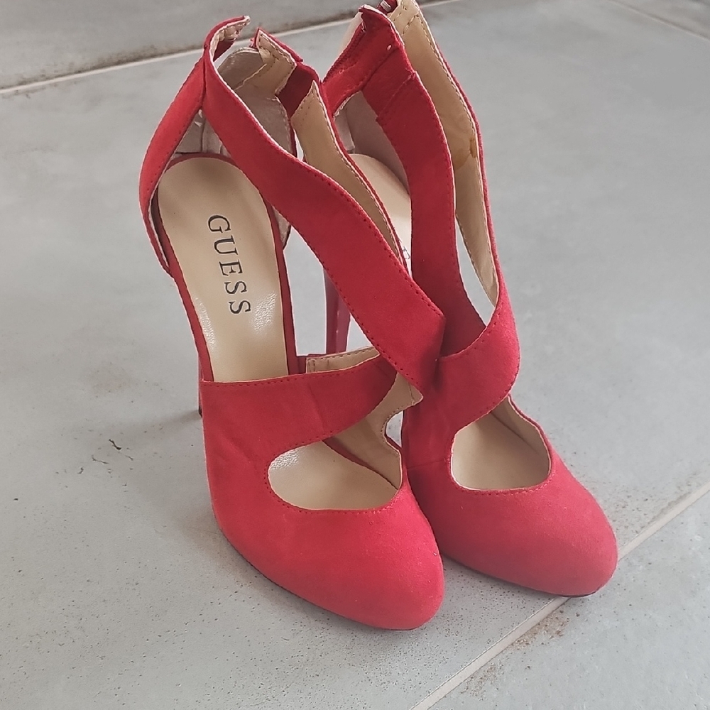 Guess Women's Vibrant Red Heels